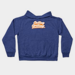 Chilling And Grilling BBQ Season Kids Hoodie